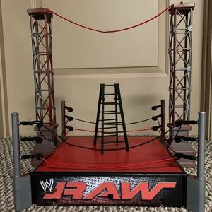 WWE wrestling ring with high wire